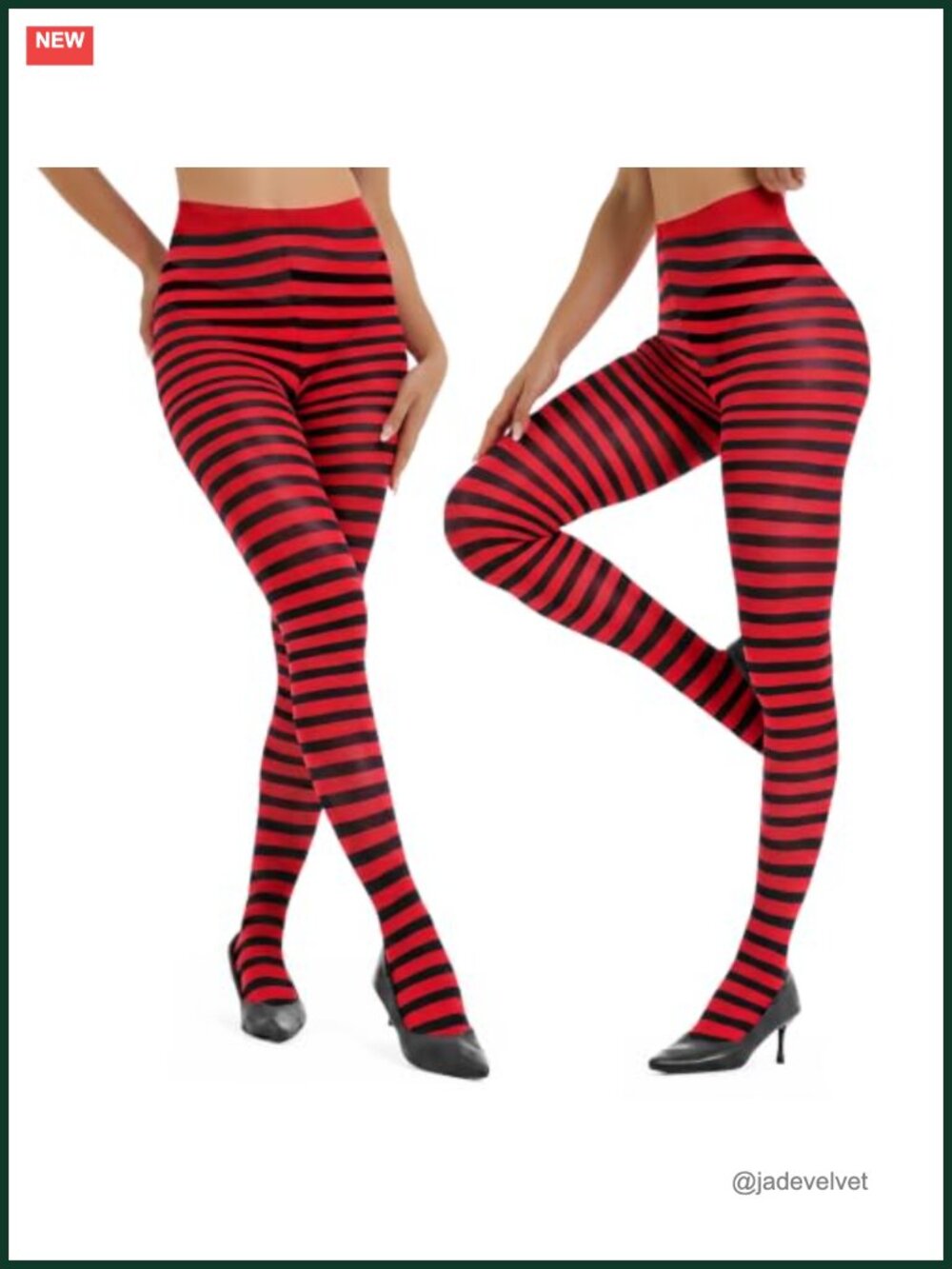 Striped Tights Women Opaque Footed Pantyhose Halloween Costume Hosiery